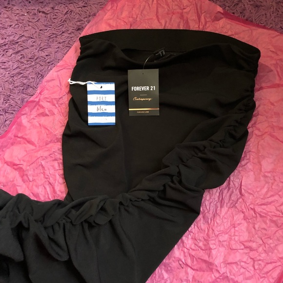 ⭐️FOREVER 21 • NEW Ruched Knee- Length Skirt - Picture 4 of 7